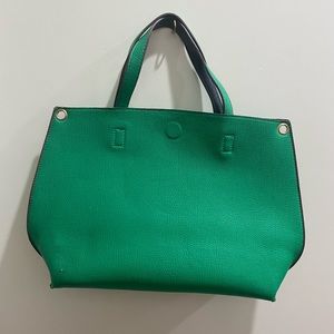 Reversible Faux Leather Handbag